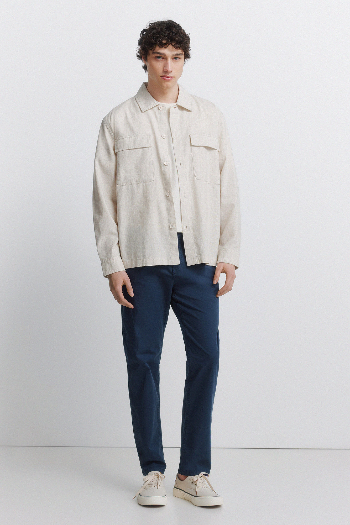 Springfield Pantal&oacute;n slim fit de 5 bolsillos lavado