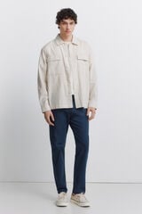 Springfield Pantal&oacute;n slim fit de 5 bolsillos lavado azulado