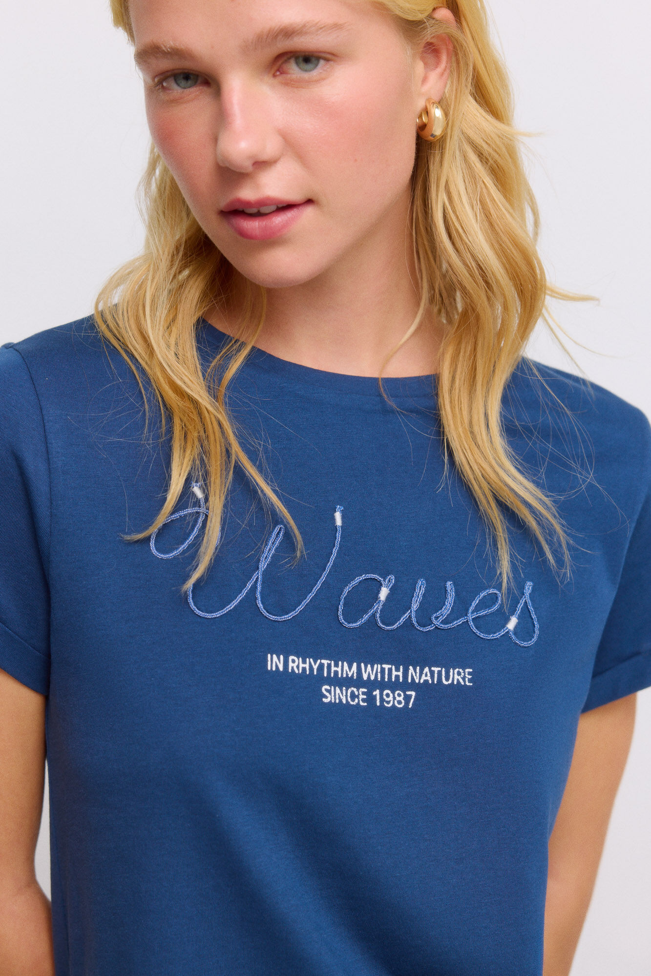 Springfield Playera de manga corta "waves" marino