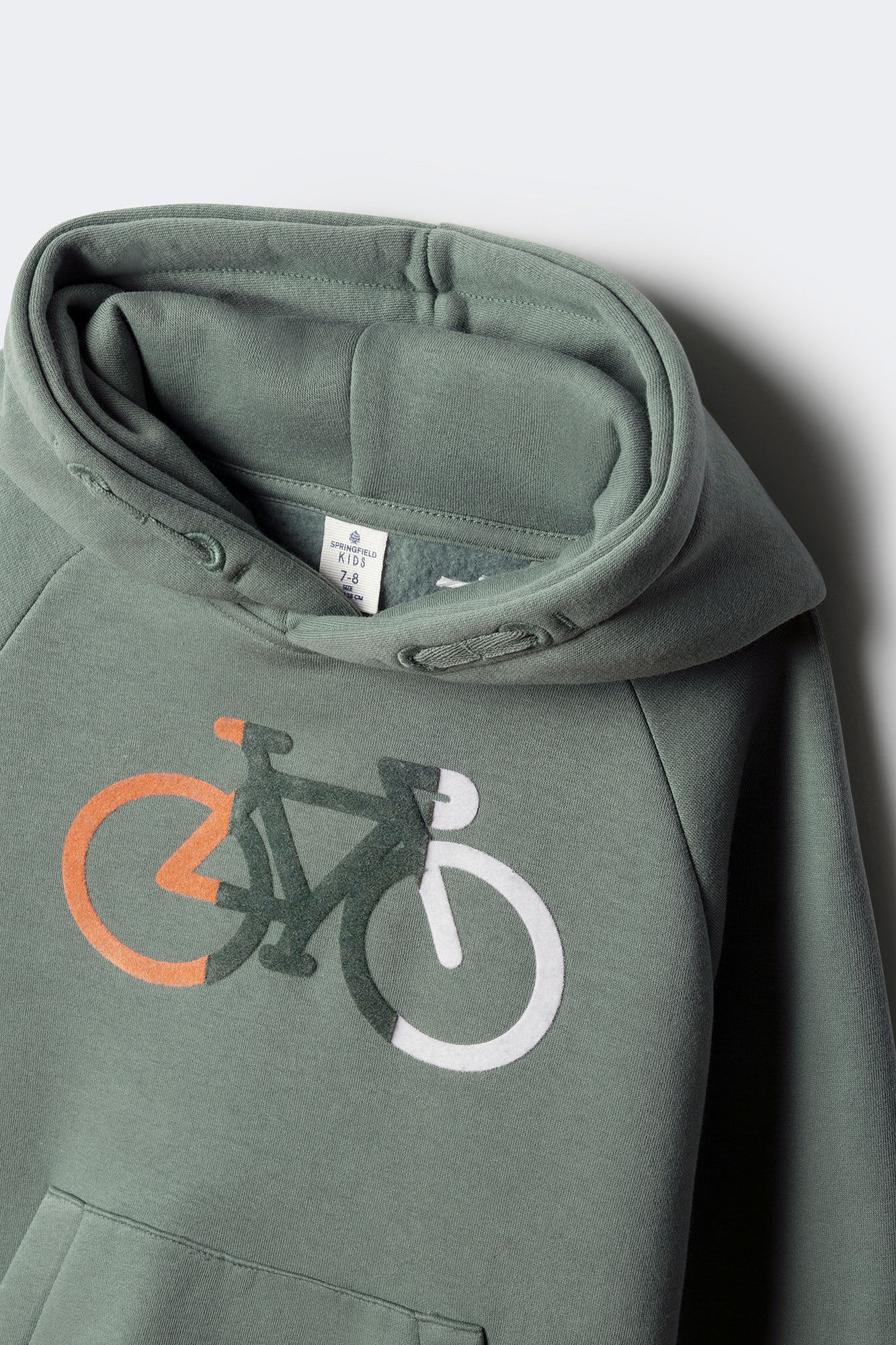 Springfield Kids Sudadera con capucha bici ni&ntilde;o verde