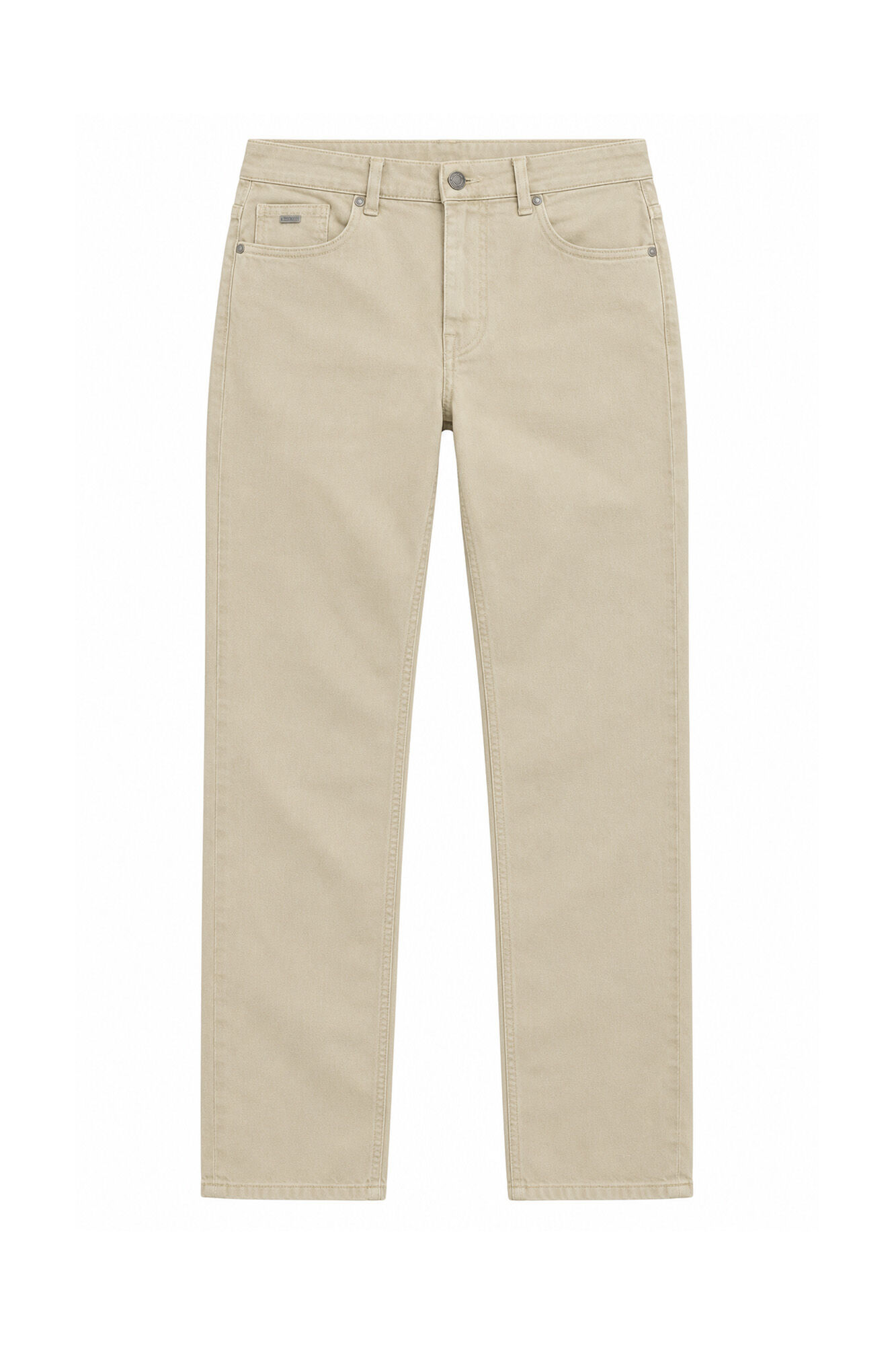 Springfield Pantal&oacute;n de 5 bolsillos slim lavado caf&eacute;