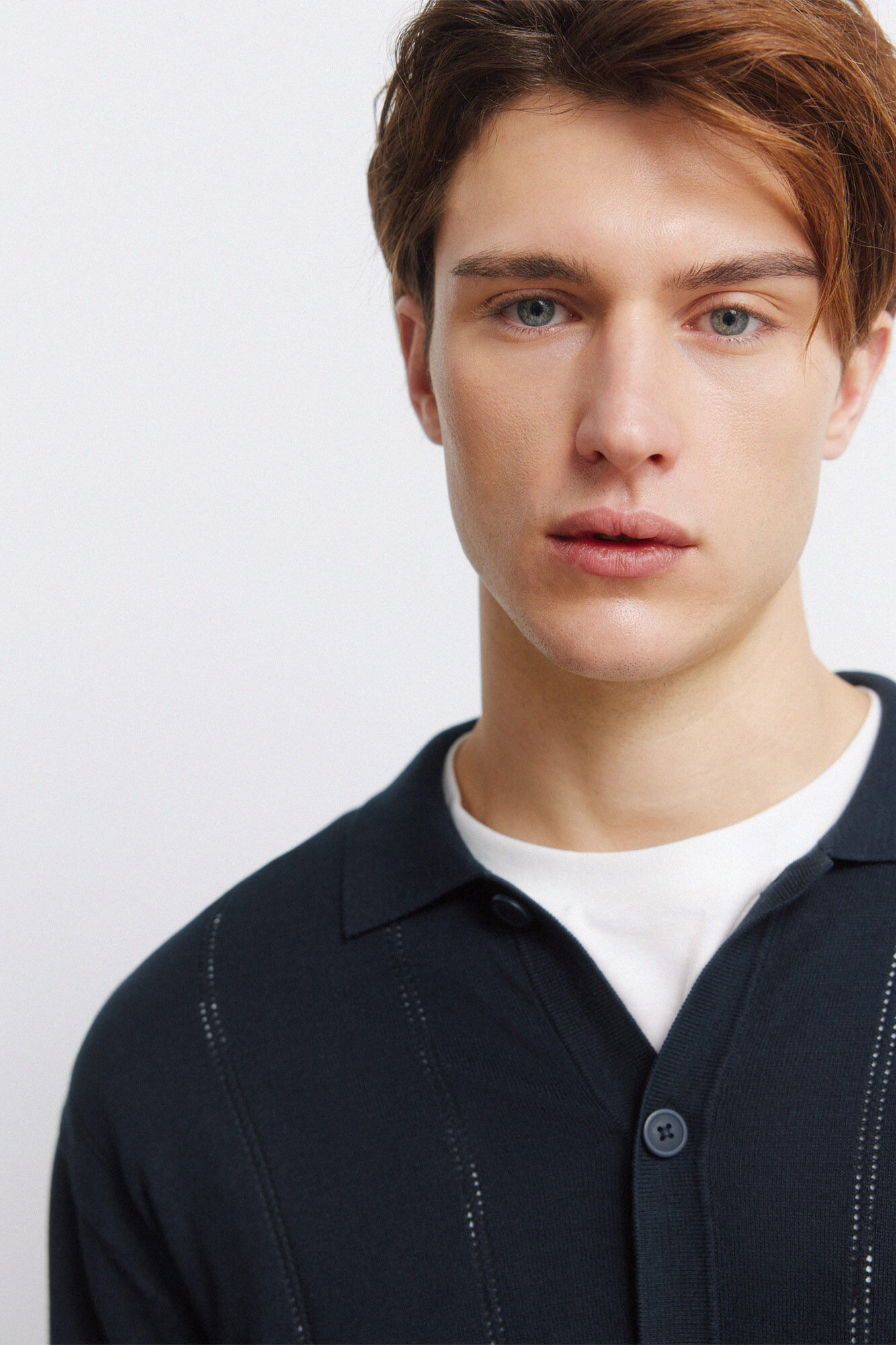 Springfield C&aacute;rdigan con cuello polo y botones