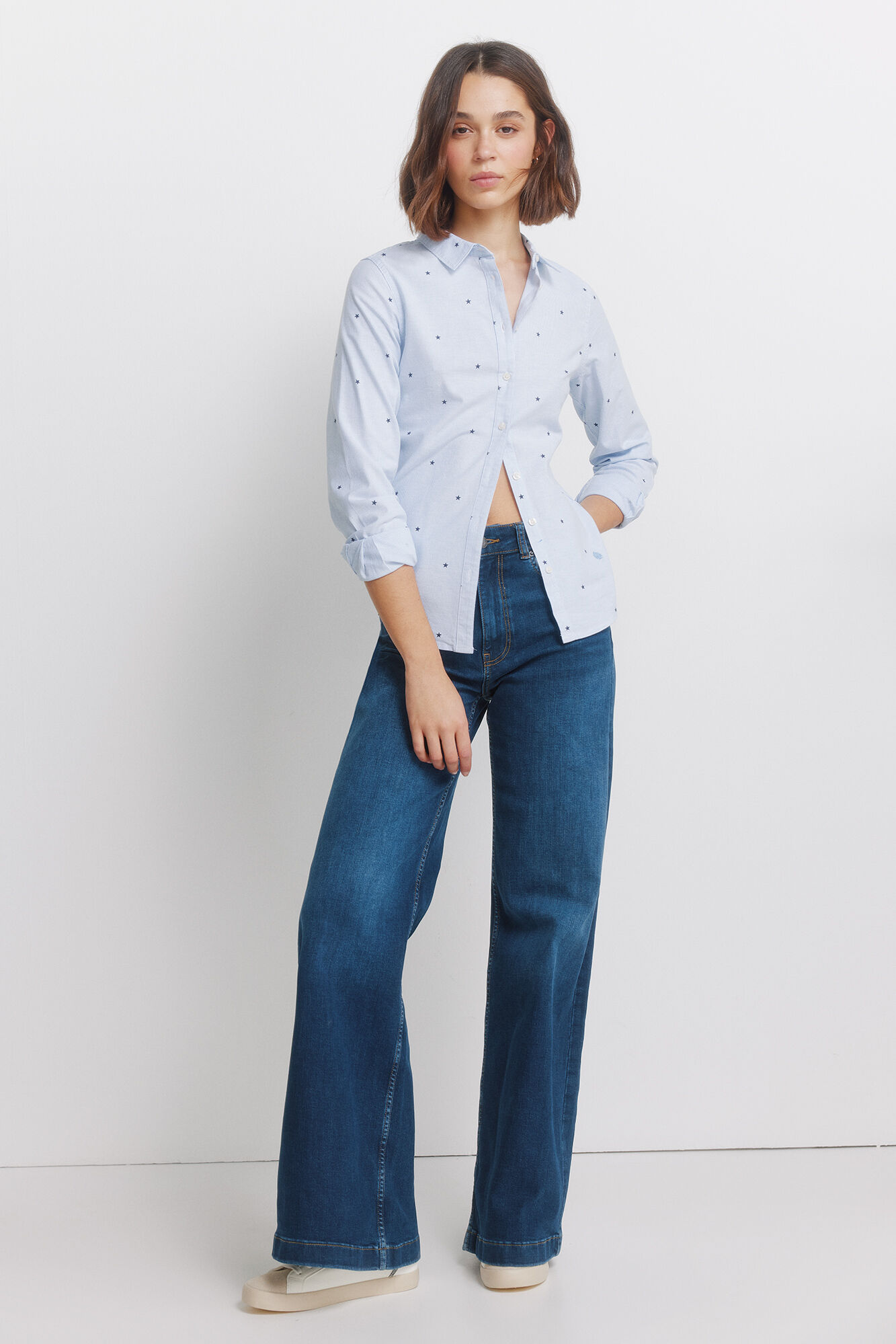 Springfield Camisa de algod&oacute;n Oxford estampado