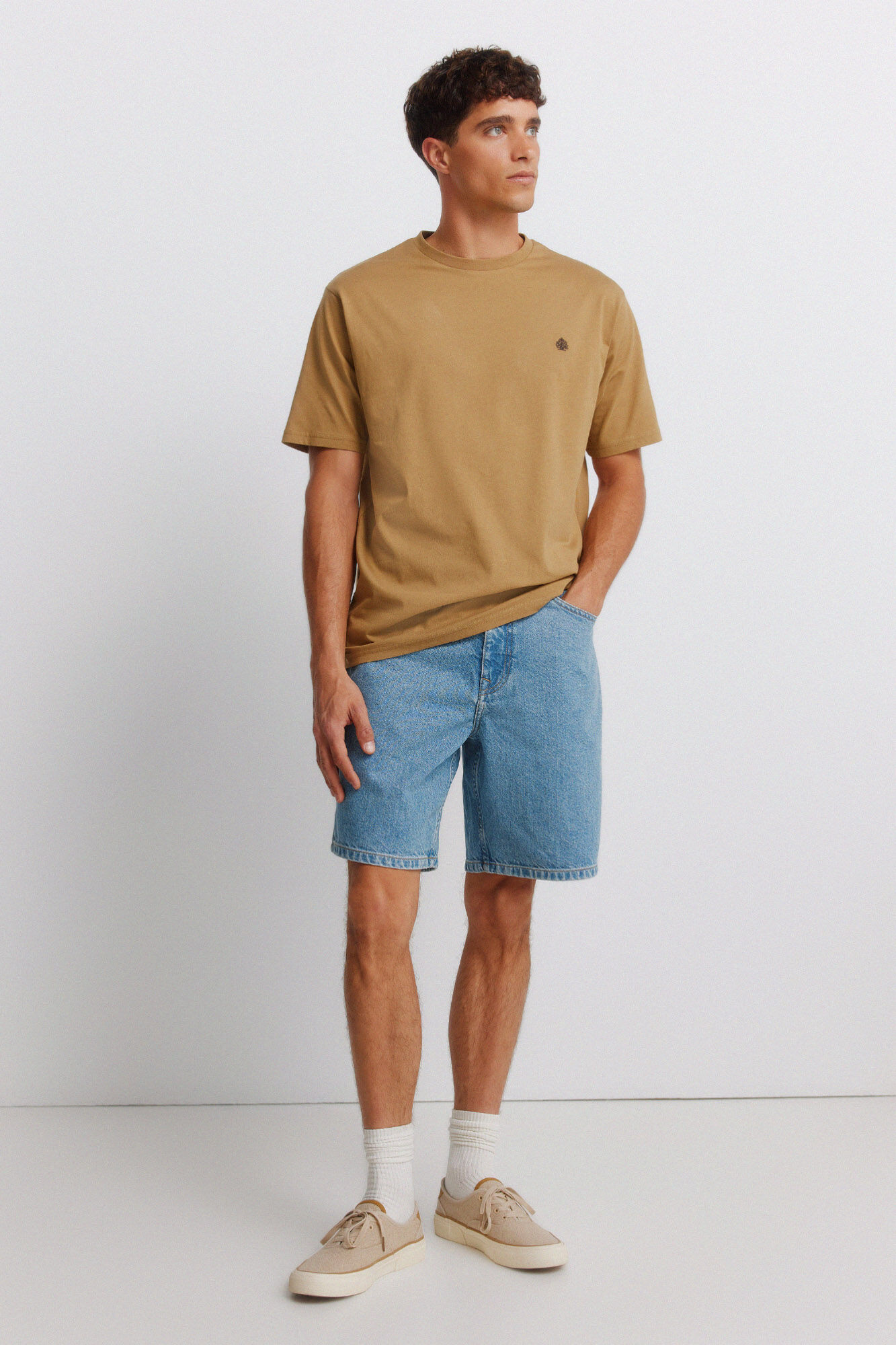 Springfield Playera b&aacute;sica logo Springfield beige