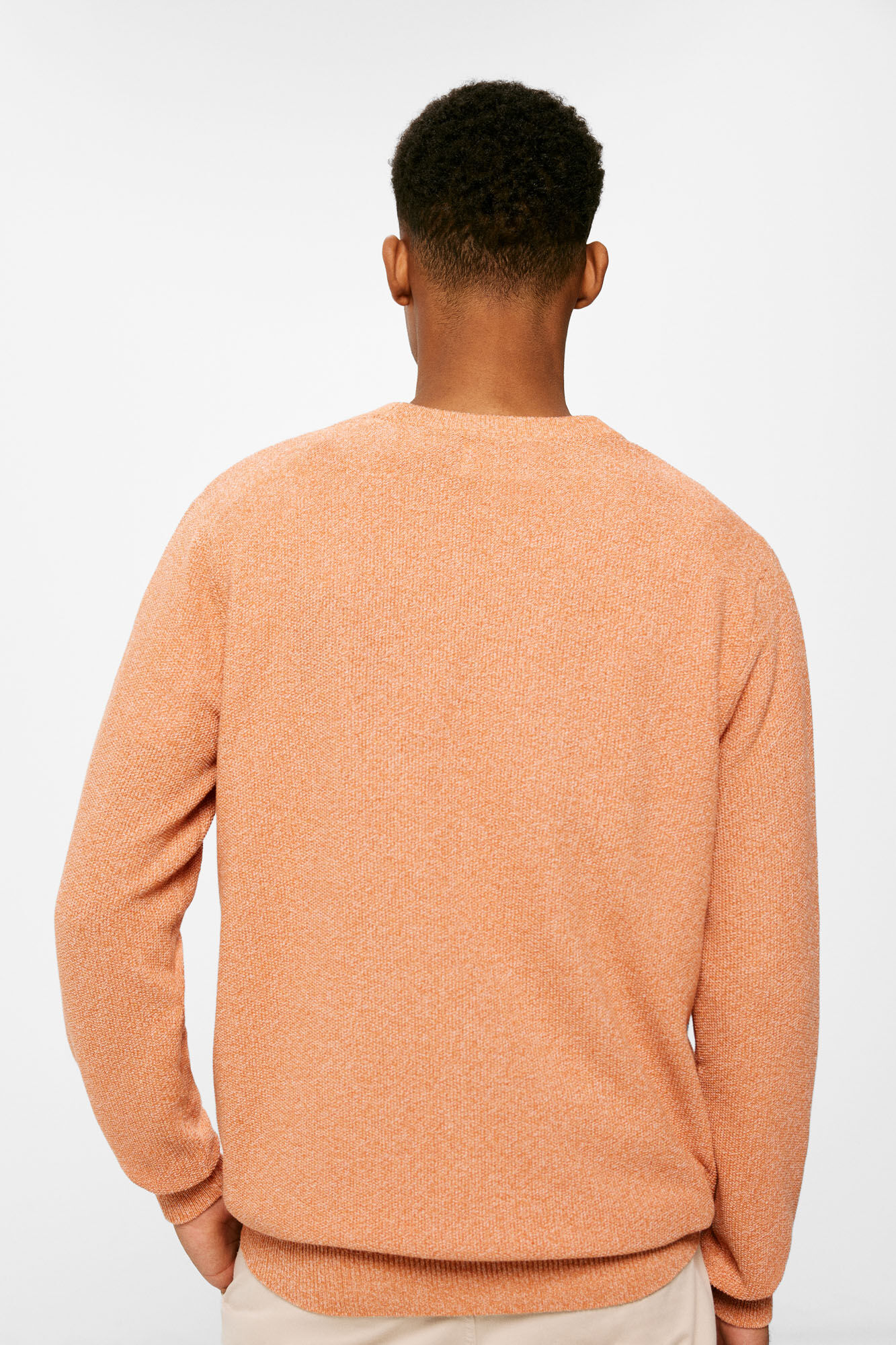 Springfield Su&eacute;ter estructura bicolor naranja