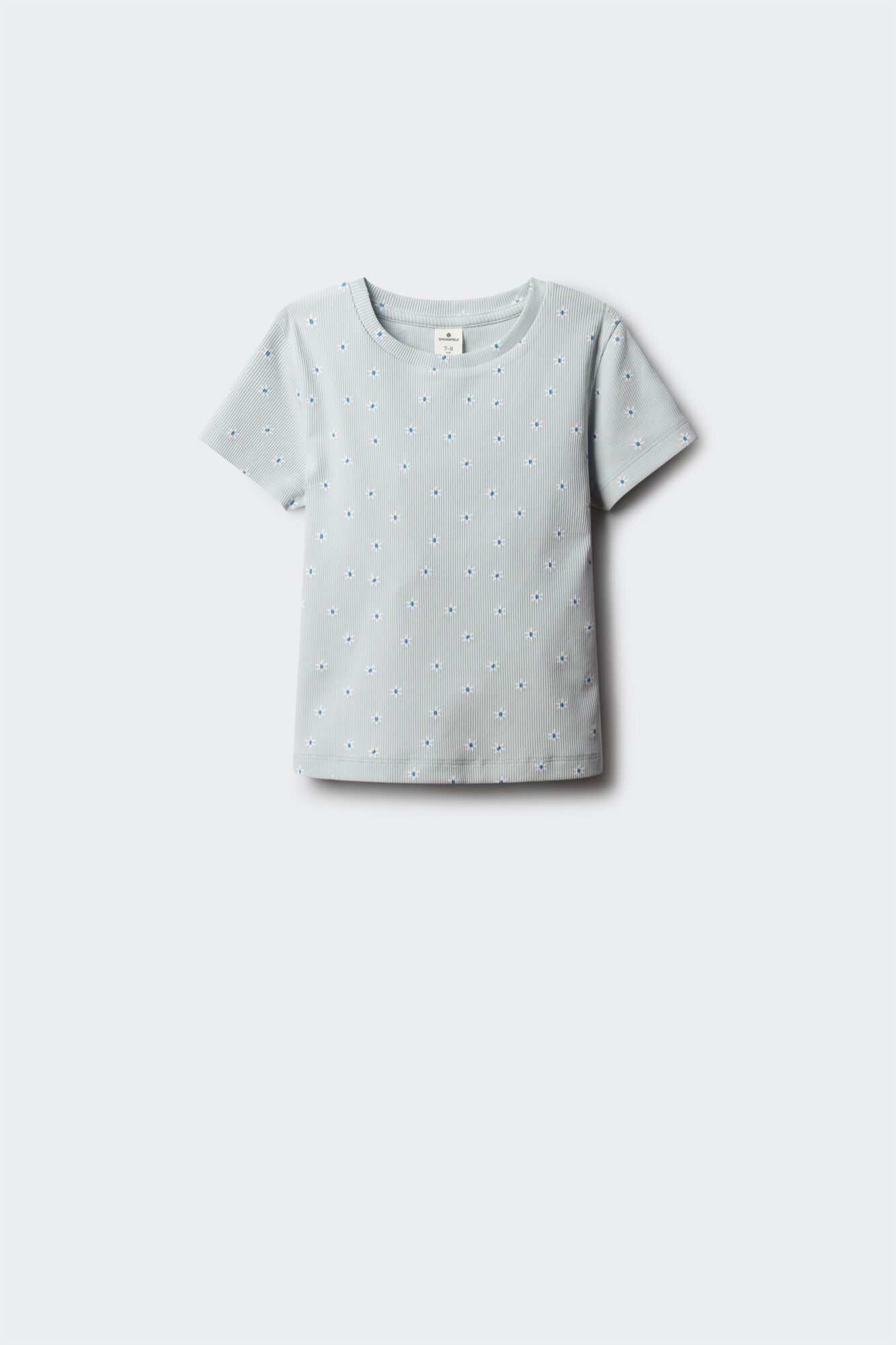 Springfield Kids Playera de manga corta con ribete de flores para ni&ntilde;a