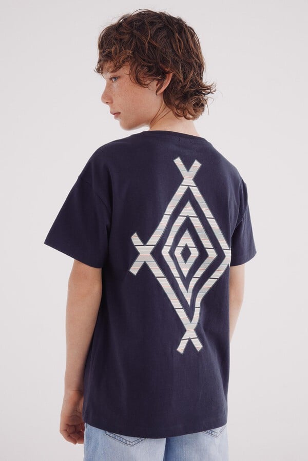 Springfield Kids Camiseta rombo niño azul