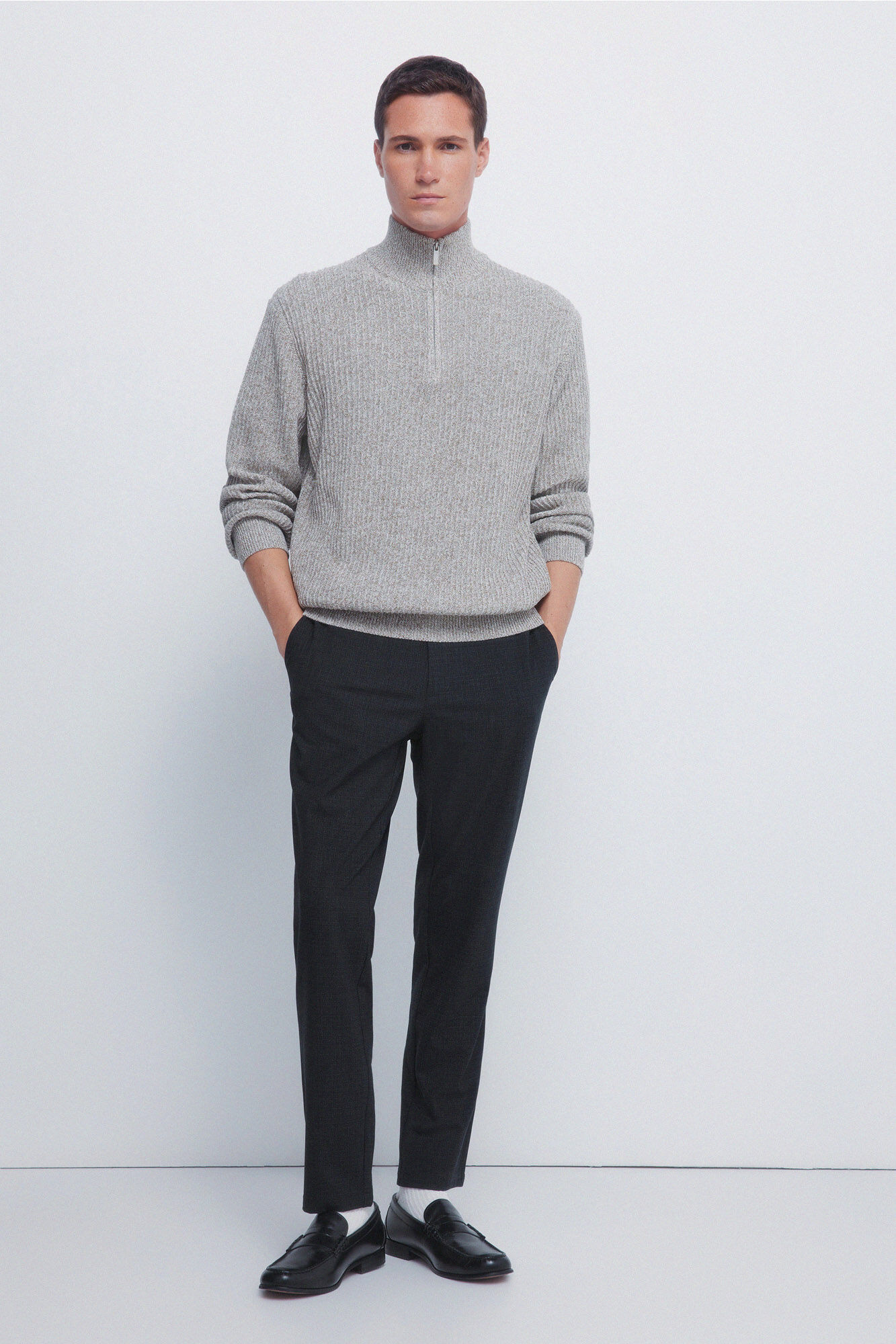 Springfield Jersey con cierre gris