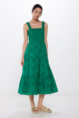 Springfield Vestido midi bordados Shiffly verde