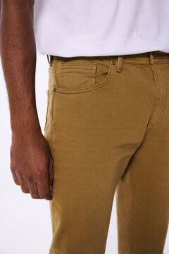 Springfield Pantalón color slim fit nude