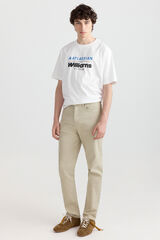 Springfield Pantal&oacute;n de 5 bolsillos slim lavado caf&eacute;