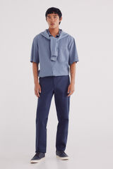 Springfield Pantalón chino ligero slim fit azul indigo