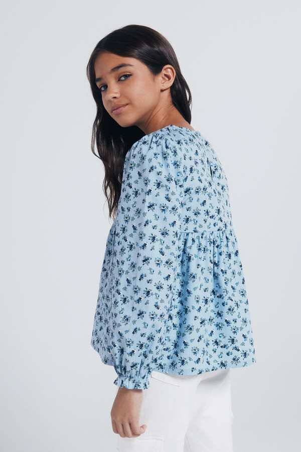 Springfield Kids Blusa manga larga niña azul