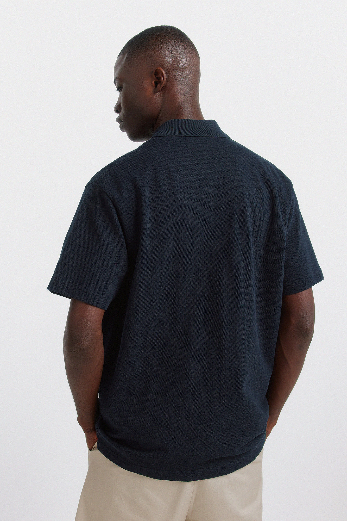 Springfield Polo camisero de bolsillo regular fit azul