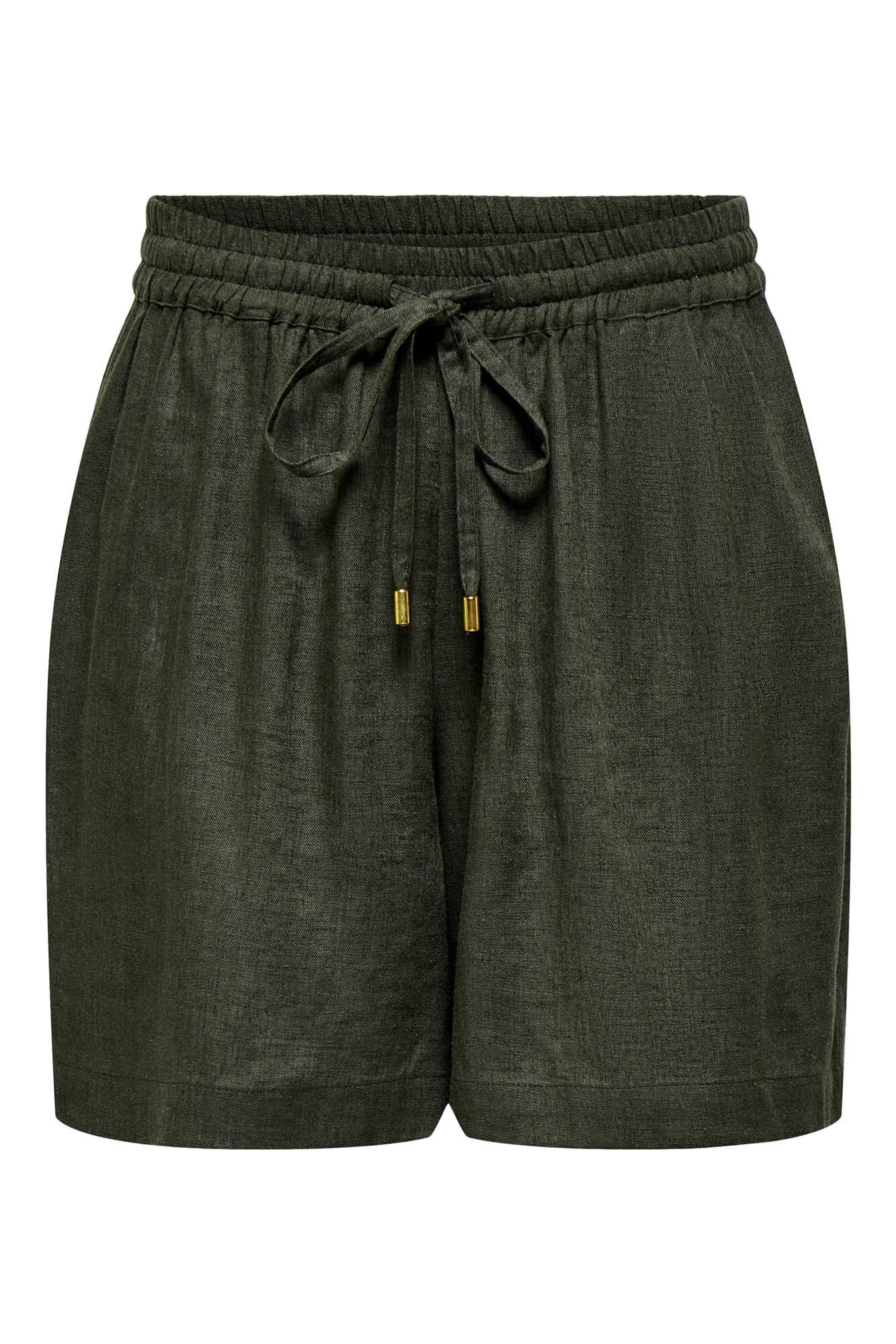 Only Shorts de lino cintura ajustable