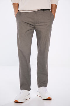 Springfield Pantalón chino vestir estructura bicolor café