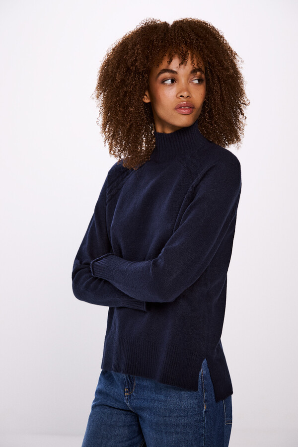 Springfield Suéter largo cuello perkins azul