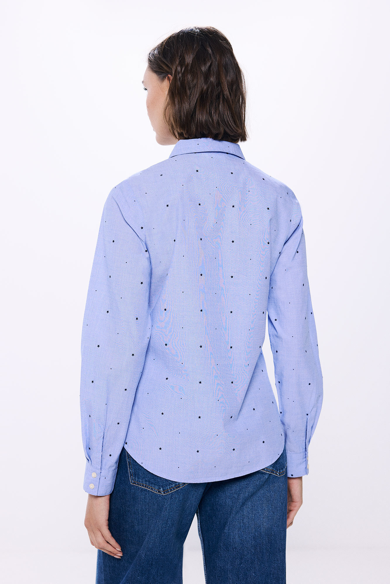 Springfield Camisa estrellas algod&oacute;n azul mezcla