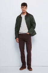 Springfield Pantalón slim fit de 5 bolsillo café