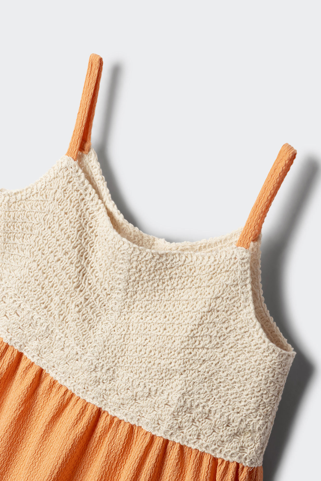 Springfield Kids Vestido con detalle de crochet para ni&ntilde;a naranja