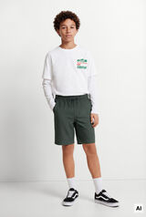 Springfield Kids Bermuda de popel&iacute;n para ni&ntilde;o verde