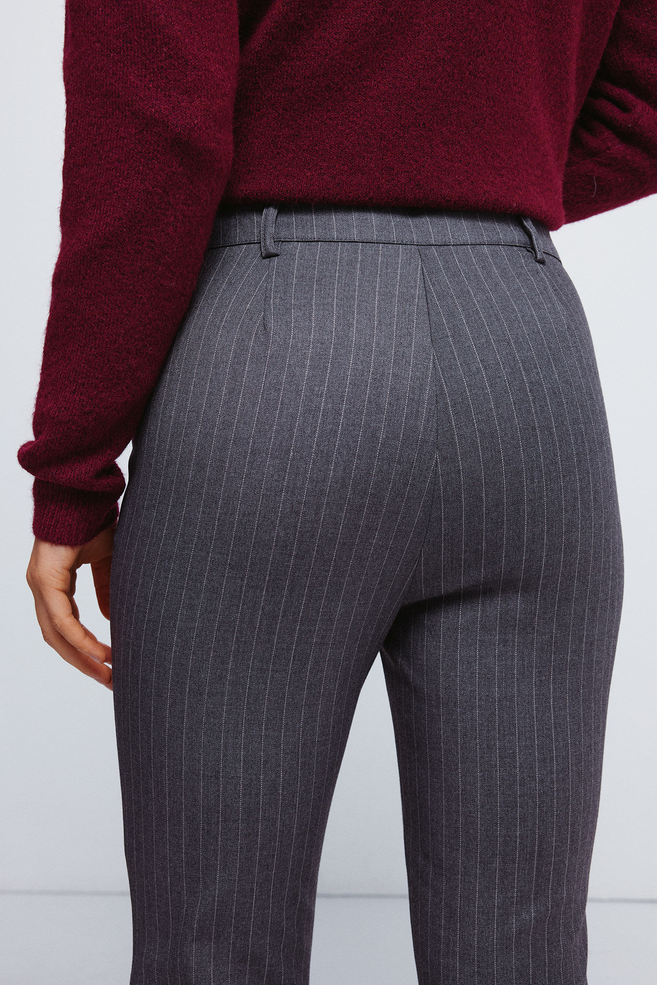 Springfield Pantalones rayas de rayas gris