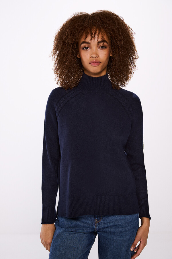 Springfield Suéter largo cuello perkins azul