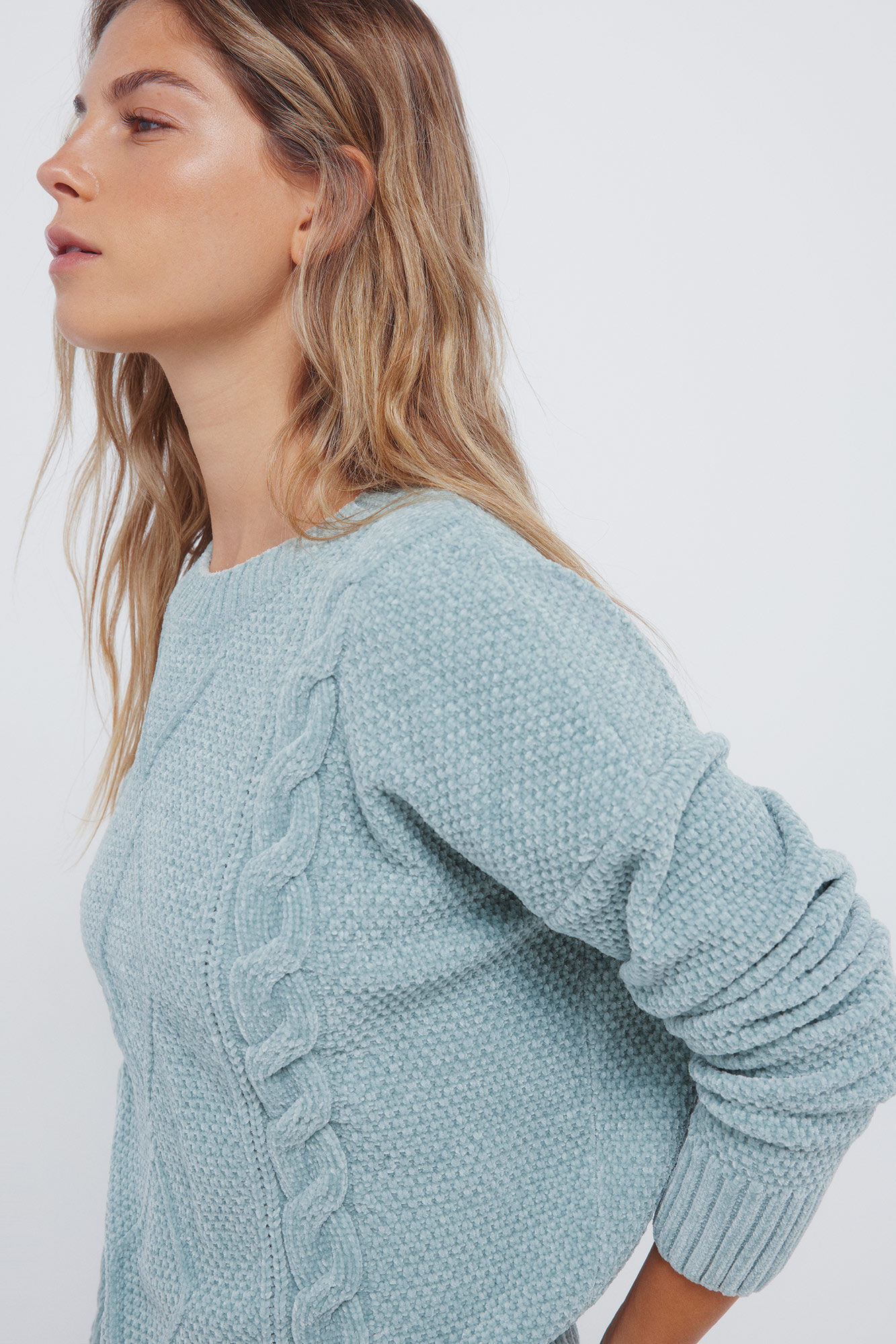 Springfield Jersey de punto trenzado de chenilla