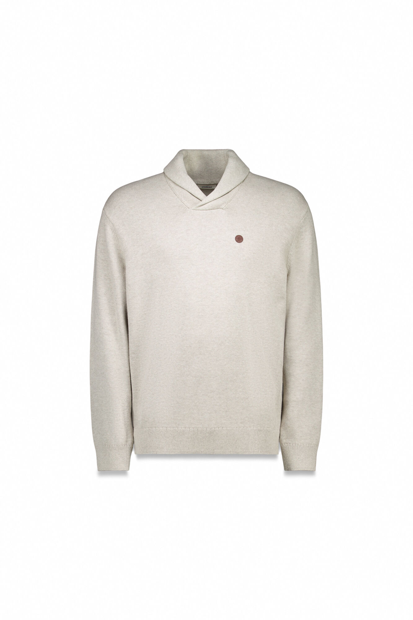 Springfield Jersey de cuello esmoquin caf&eacute;