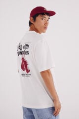 Springfield Camiseta roll with de punches marfil