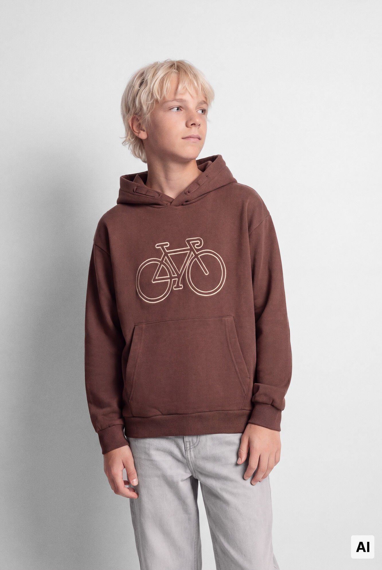 Springfield Kids Sudadera b&aacute;sica de bici para ni&ntilde;o caf&eacute;