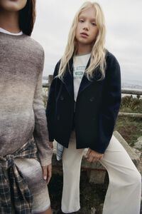 Springfield Kids Chamarra short de tela para ni&ntilde;a