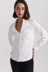 Springfield Camisa oxford semi abierta natural