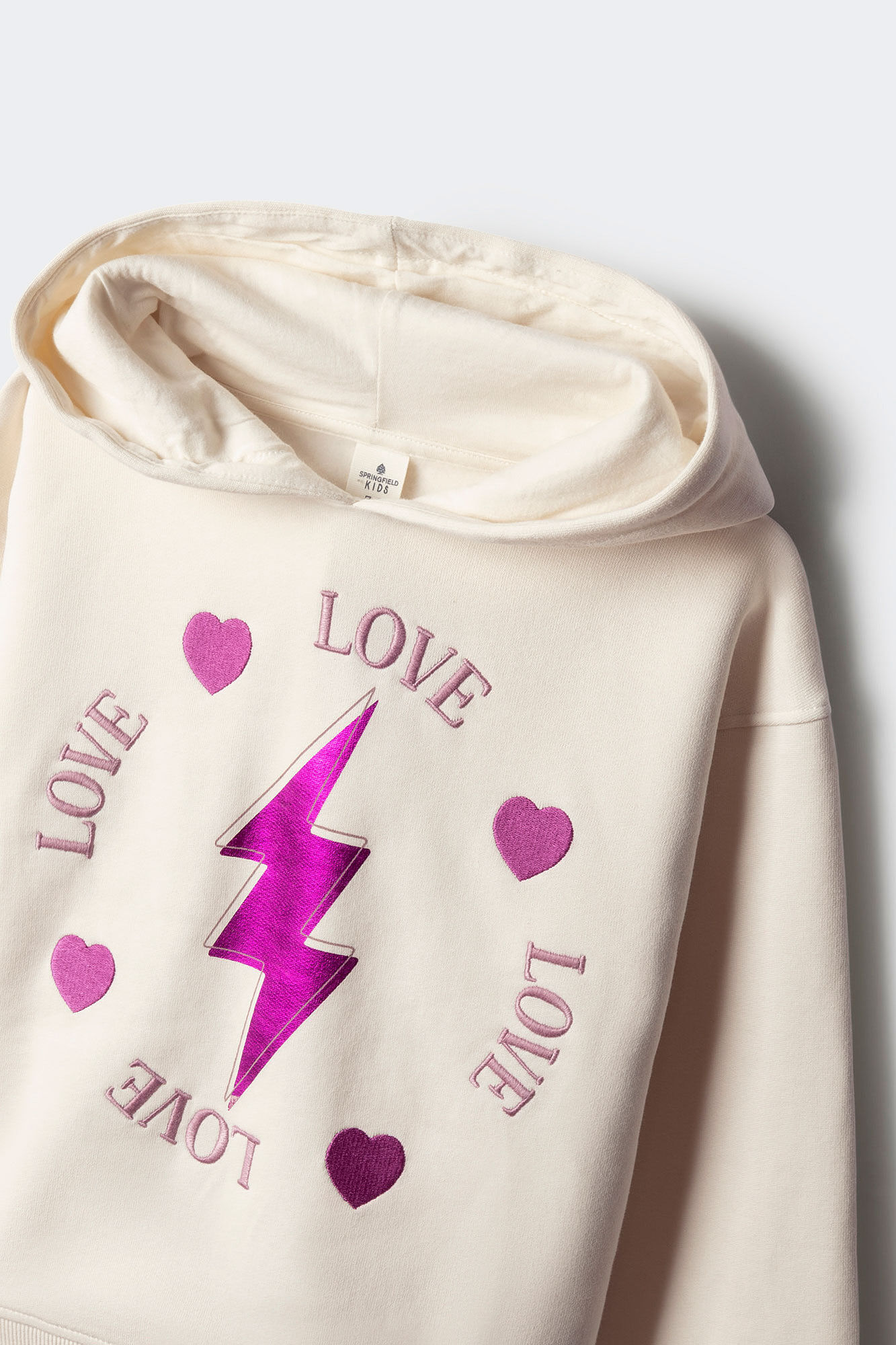 Springfield Kids Sudadera rayo ni&ntilde;a. blanco