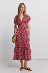Springfield Vestido estampado cenefa estampado