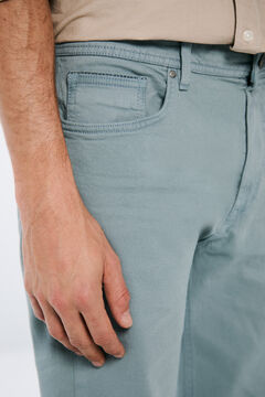 Springfield Pantalón color lavado slim fit azul