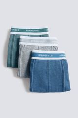 Springfield Pack 3 bóxeres básicos azul