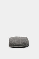 Springfield Gorra plana espiga mezcla lana gris