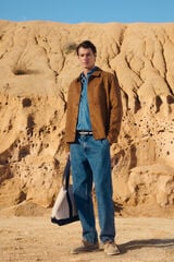 Springfield Jeans chino sobrete&ntilde;ido relaxed fit azul