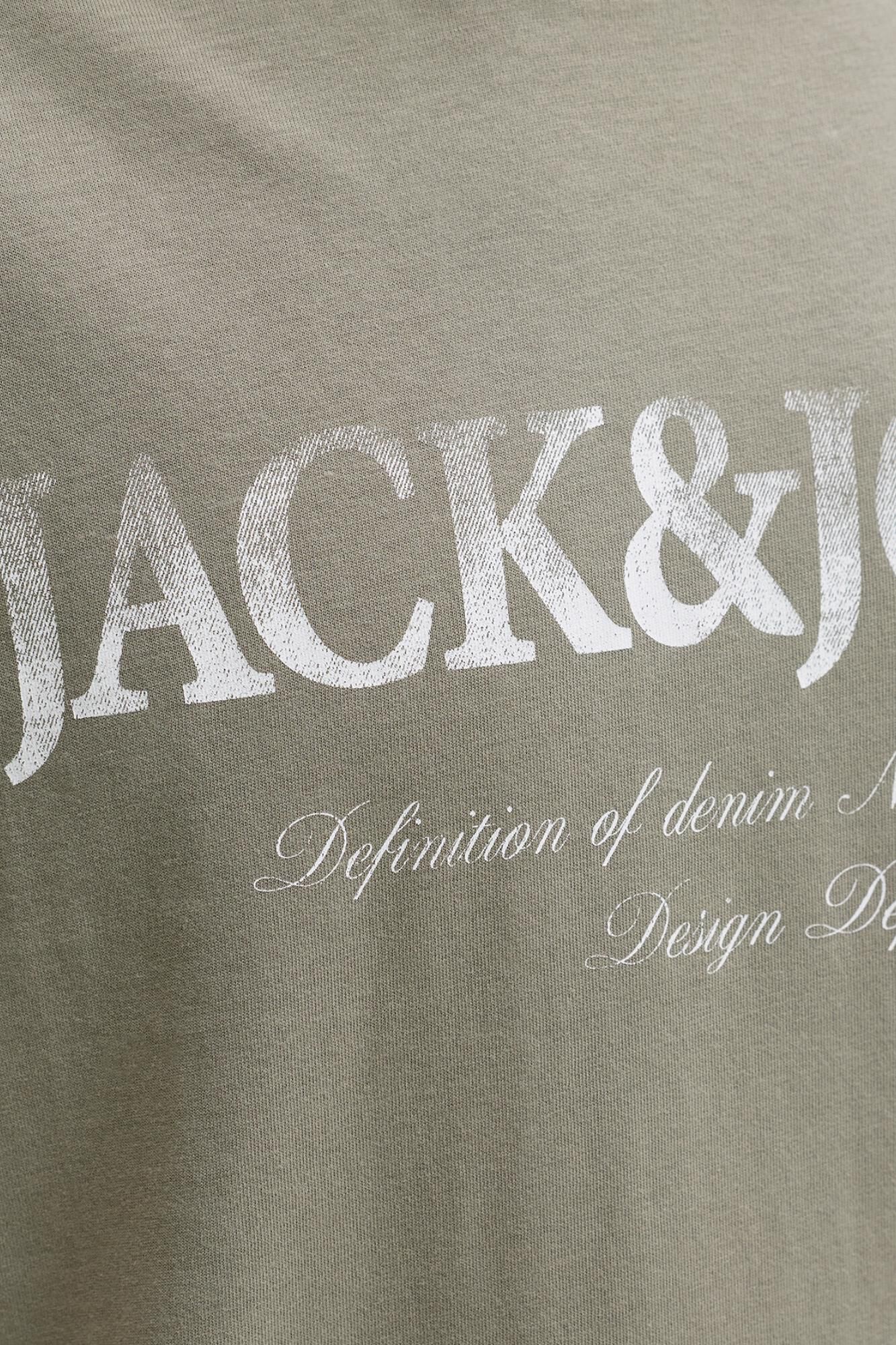 Jack & Jones Playera de manga corta con logo gris