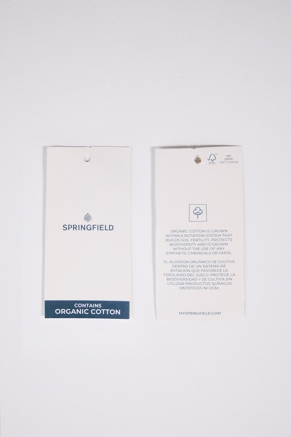 Springfield Camisa oversized algodón marino