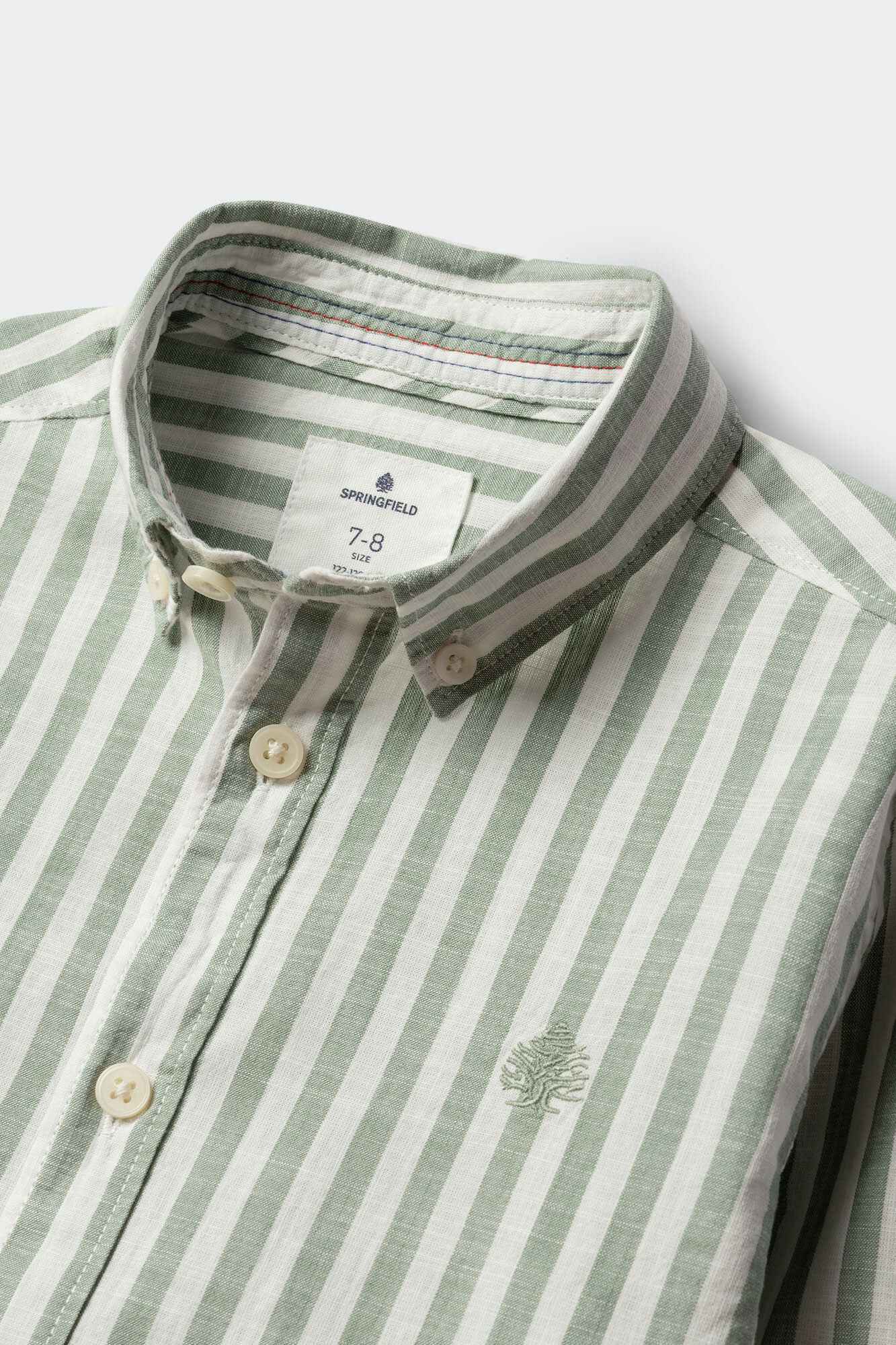 Springfield Kids Camisa de algod&oacute;n slub para ni&ntilde;o verde