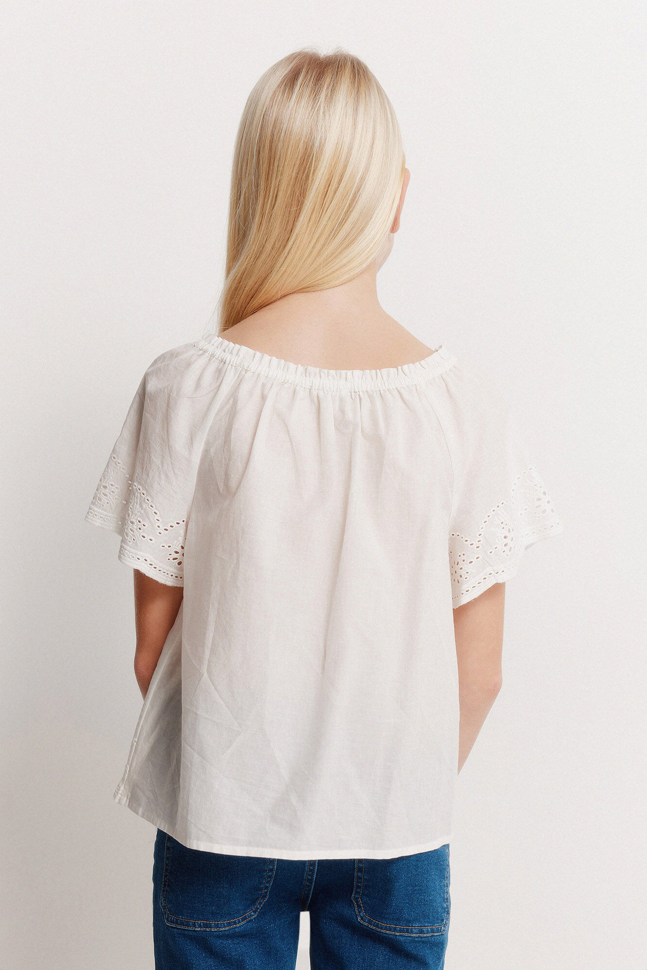 Springfield Kids Blusa bordada de ni&ntilde;a natural