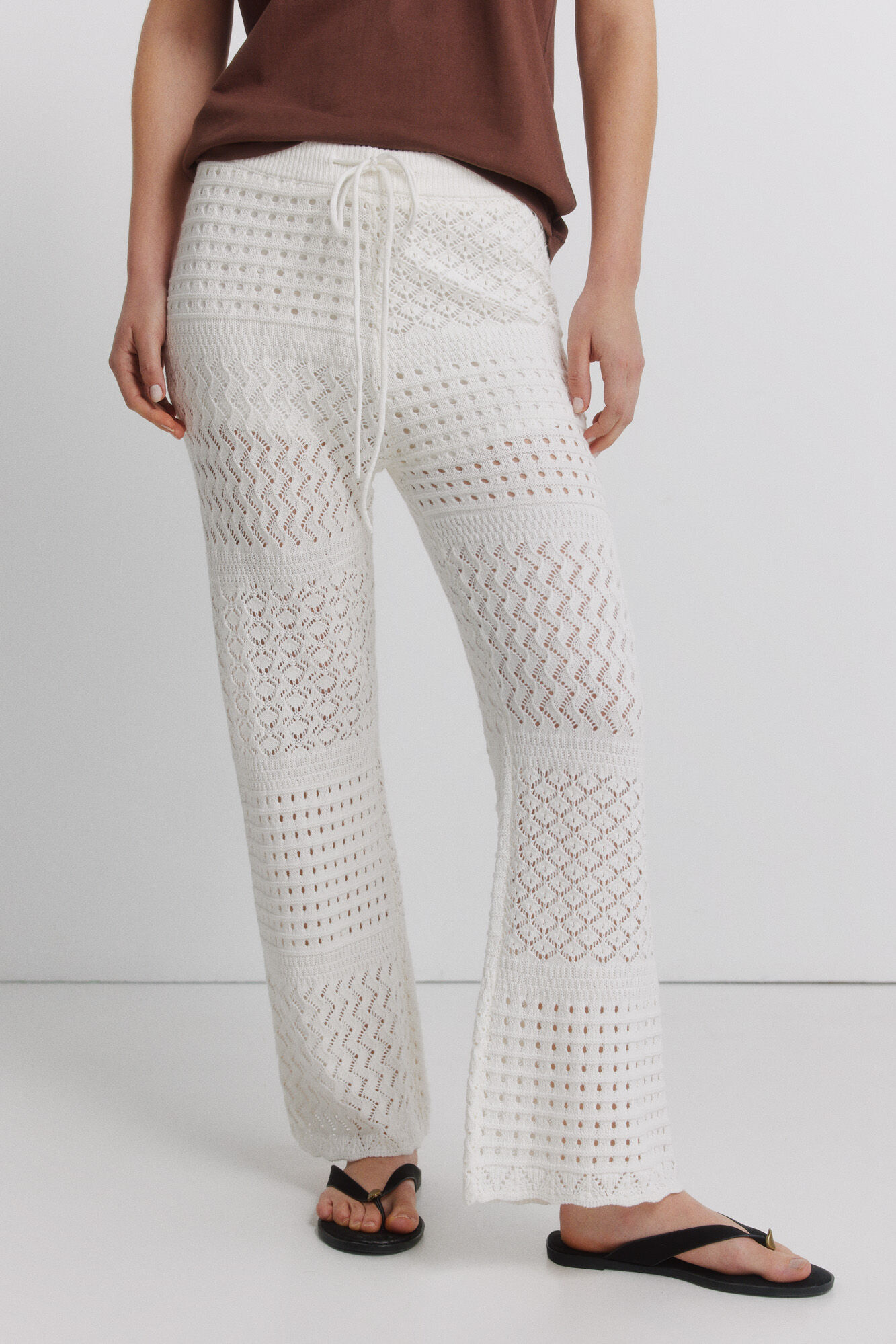 Springfield Pantal&oacute;n largo de punto calado