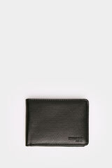 Springfield Cartera básica efecto piel con micro perforado negro
