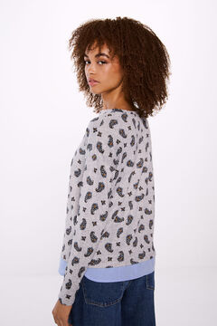 Springfield Playera estampada combinada gris