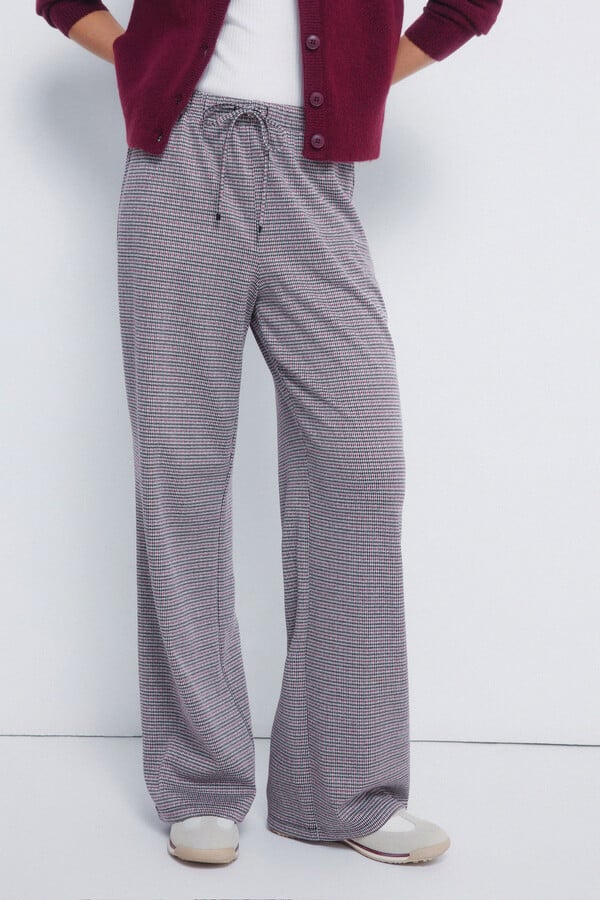 Springfield Pantalones de jogger de pierna ancha púrpura