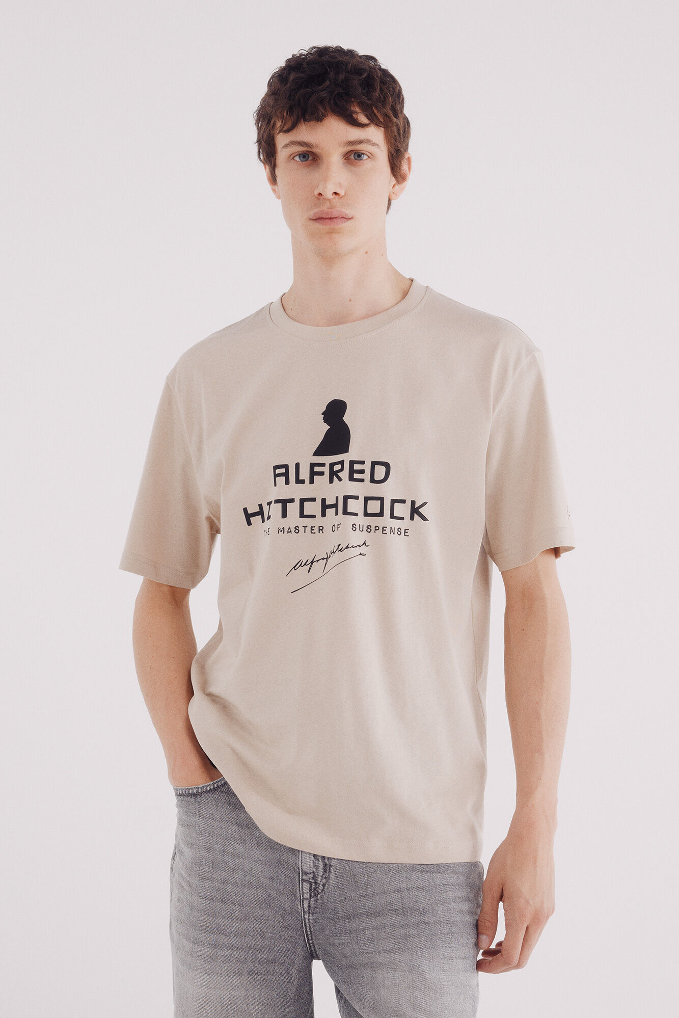 Springfield Camiseta Alfred Hitchcock beige