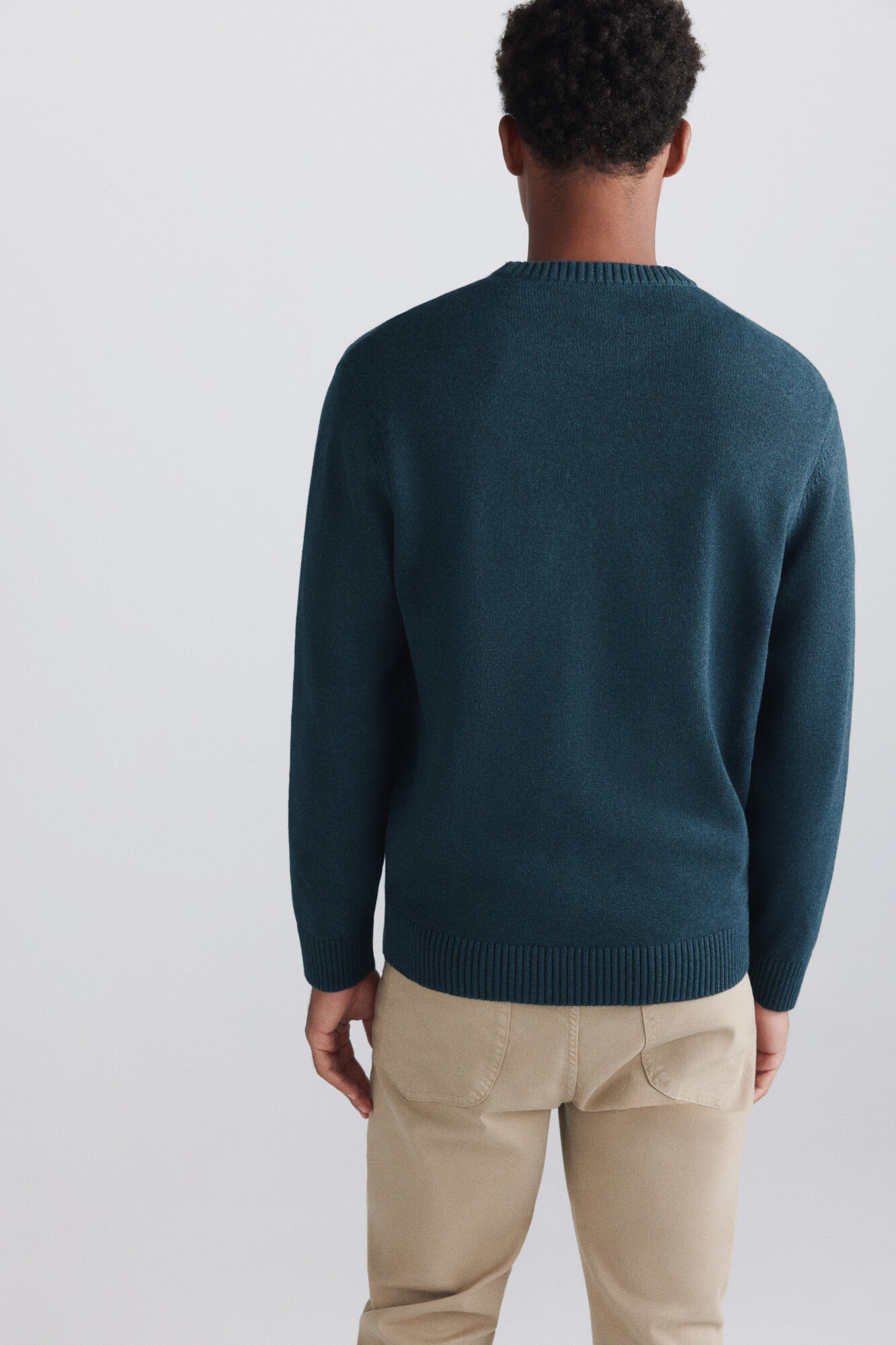 Springfield Su&eacute;ter cuello redondo liso azul
