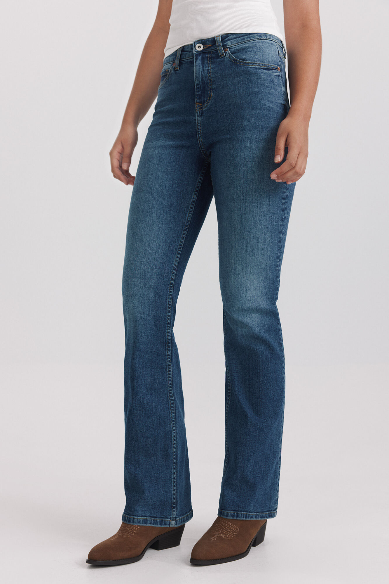 Springfield Jeans bootcut de tiro alto